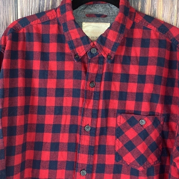 Red & Black Plaid Flannel Shirt - Picture 2 of 8